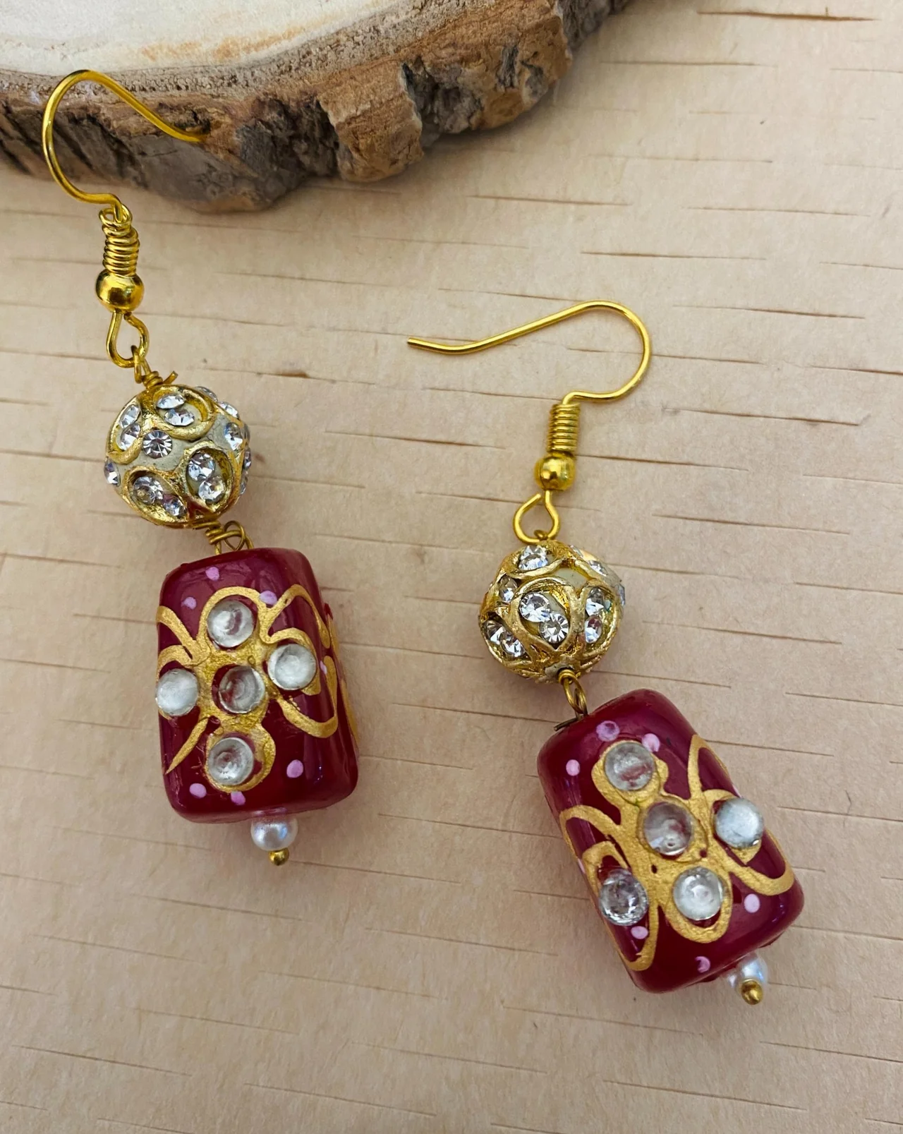 Traditional Gold Plated Hanging Earring