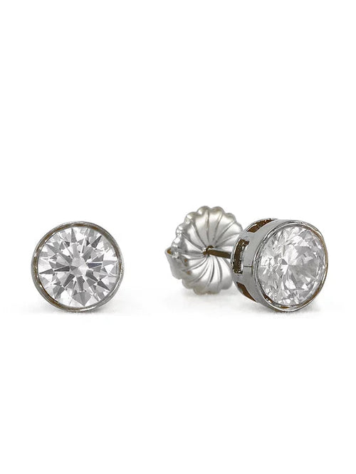 8mm Round Crystal CZ Studs