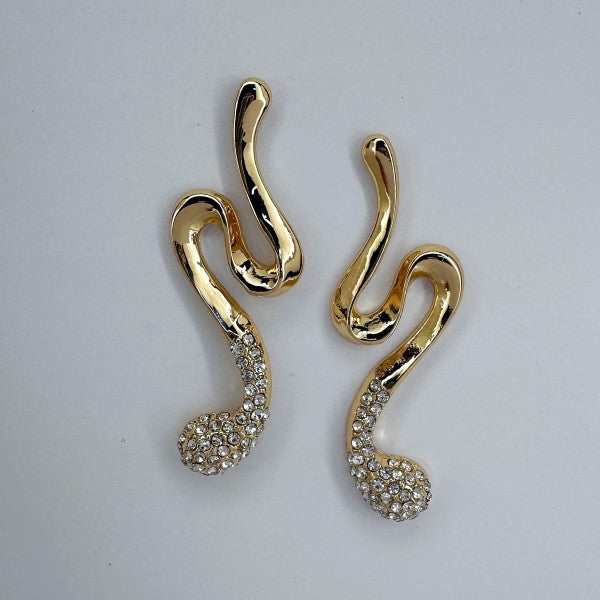 Geo Line Design Post Back Earring