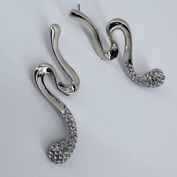 Geo Line Design Post Back Earring