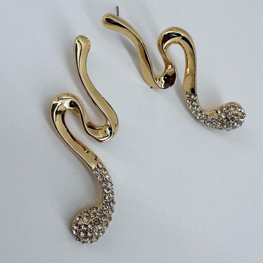 Geo Line Design Post Back Earring