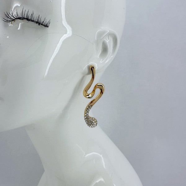 Geo Line Design Post Back Earring