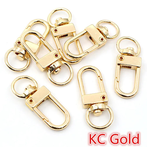 10pcs/lot Snap Lobster Clasp Hooks Gold Silver Plated DIY Jewelry