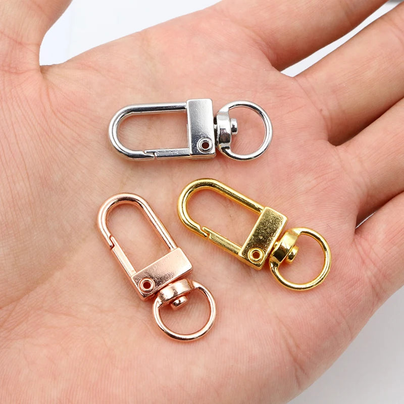 10pcs/lot Snap Lobster Clasp Hooks Gold Silver Plated DIY Jewelry
