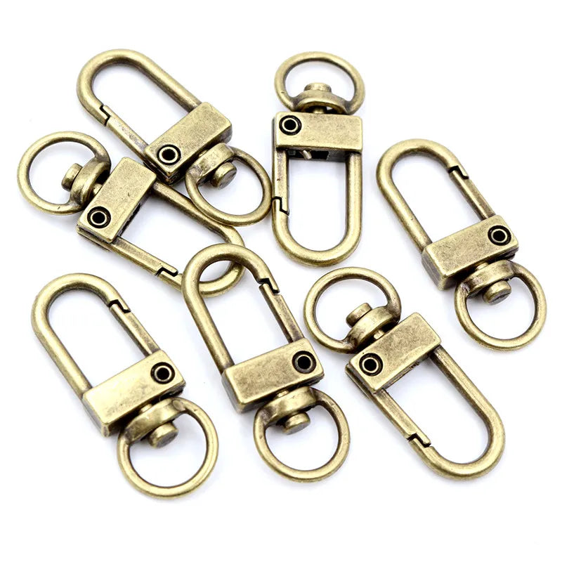 10pcs/lot Snap Lobster Clasp Hooks Gold Silver Plated DIY Jewelry
