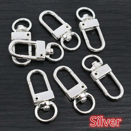 10pcs/lot Snap Lobster Clasp Hooks Gold Silver Plated DIY Jewelry