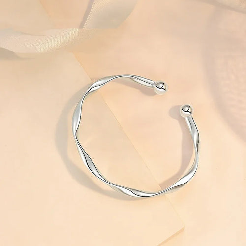 Retro Cuff Bracelet Opening Bangles for Women Minimalism Twisted