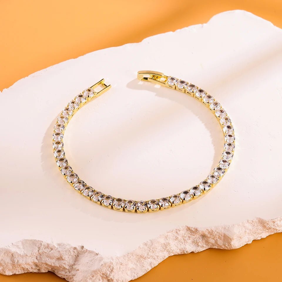 Fashion Zirconia Tennis Bracelet For Women Crystal Charm Designer