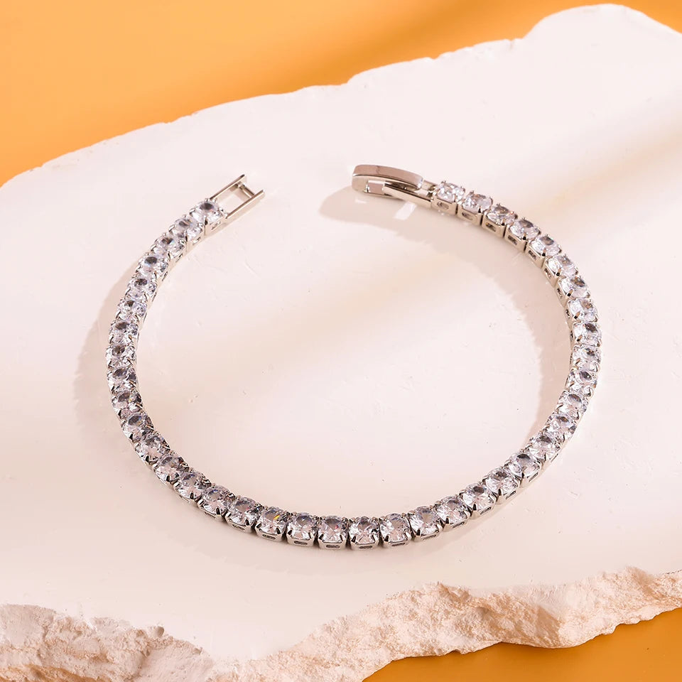 Fashion Zirconia Tennis Bracelet For Women Crystal Charm Designer