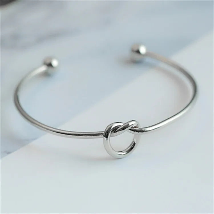 Stainless Steel Bracelets Vintage Men's Fashion Woven Twist Texture