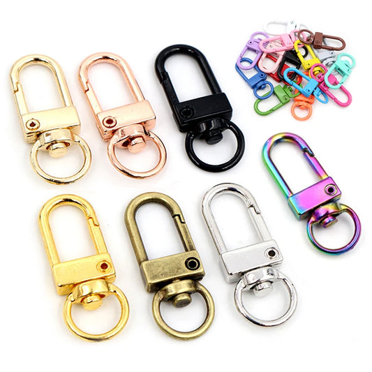 10pcs/lot Snap Lobster Clasp Hooks Gold Silver Plated DIY Jewelry