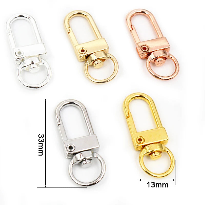 10pcs/lot Snap Lobster Clasp Hooks Gold Silver Plated DIY Jewelry