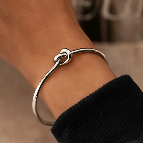 Stainless Steel Bracelets Vintage Men's Fashion Woven Twist Texture
