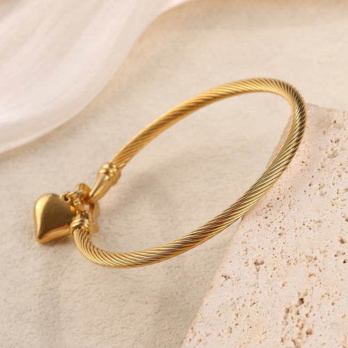 RAKOL 2025 New Retro Romantic Love Stainless Steel Bracelet Set Is