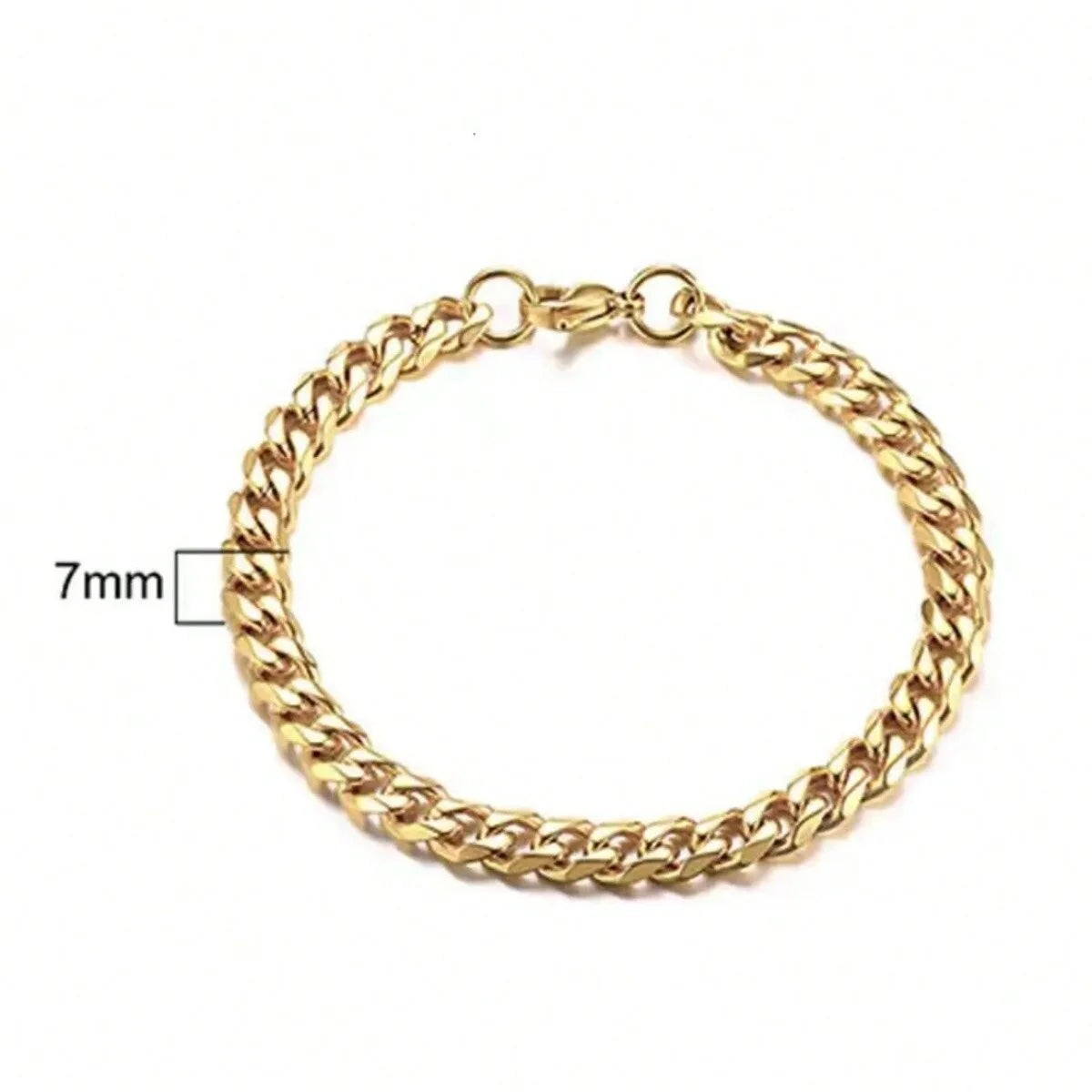 2024 New Vintage 18K Gold Plated Stainless Steel Chain Bracelet for