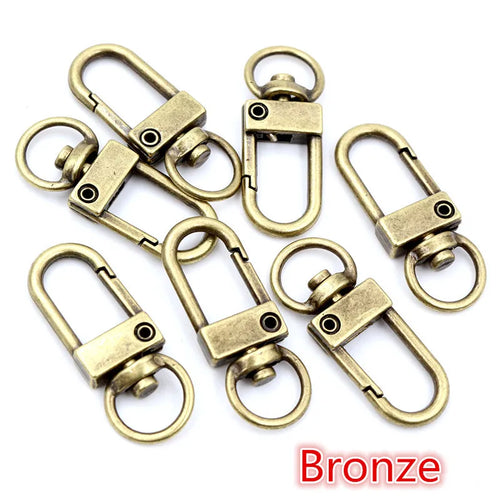 10pcs/lot Snap Lobster Clasp Hooks Gold Silver Plated DIY Jewelry