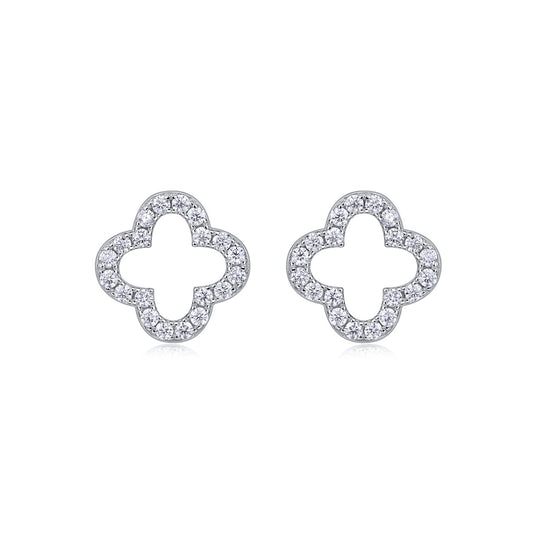 Seeking Happiness - Fashionable And Luxurious Diamond Jewelry With Moissanite S925 Sterling Silver And Platinum-plated Stud Earrings
