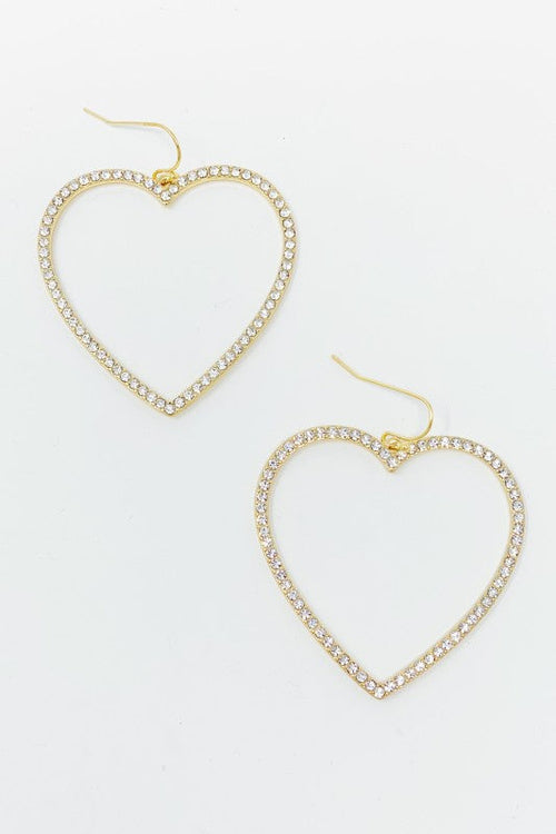 My Precious Heart Earrings, Gold