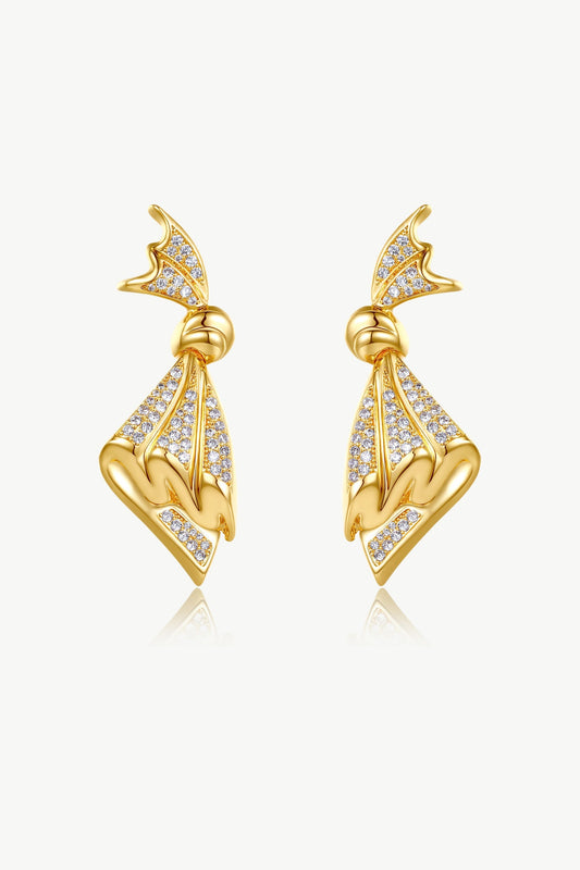 Pavé Diamonds Embellished Butterfly Earrings