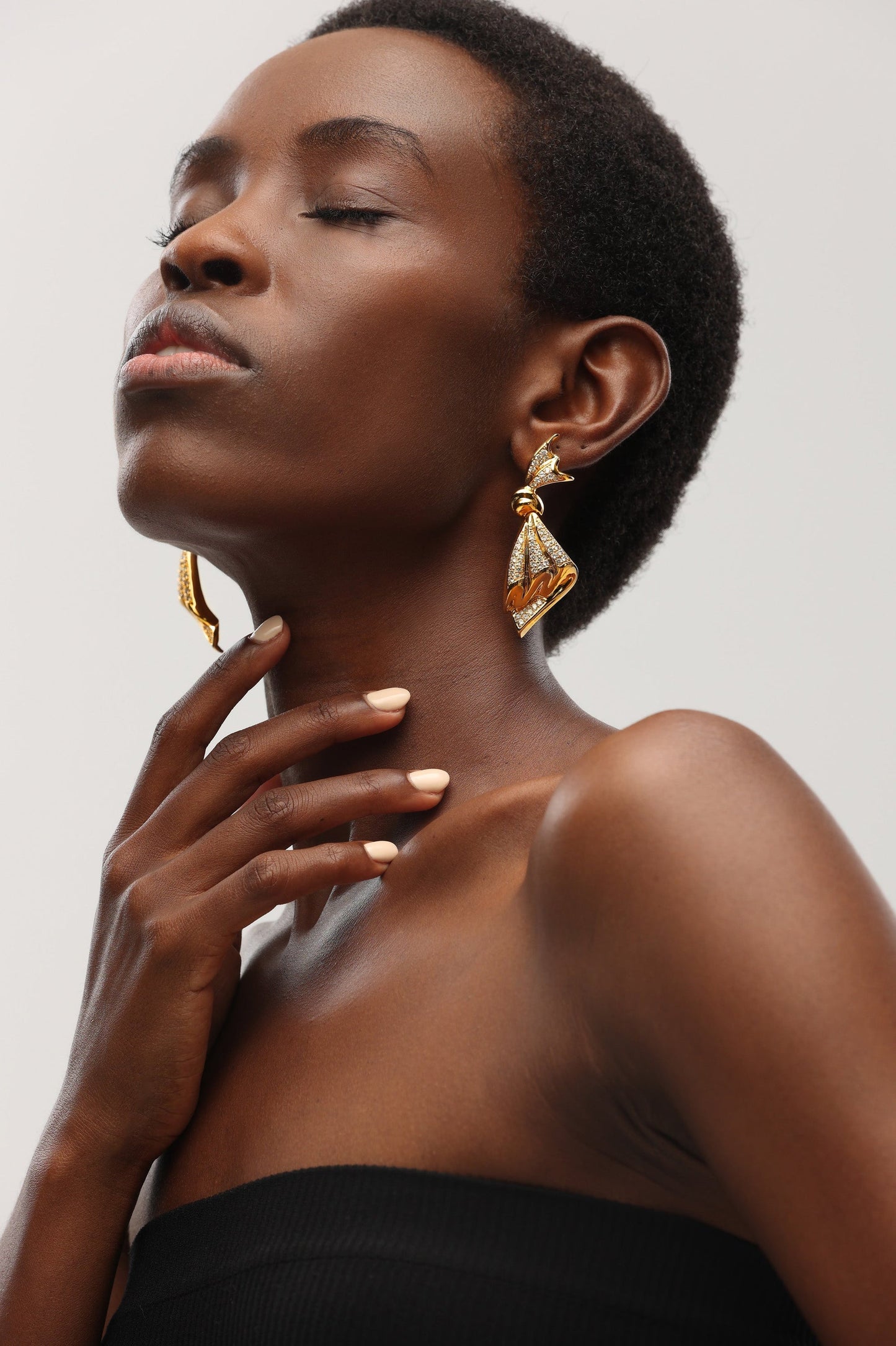 Pavé Diamonds Embellished Butterfly Earrings