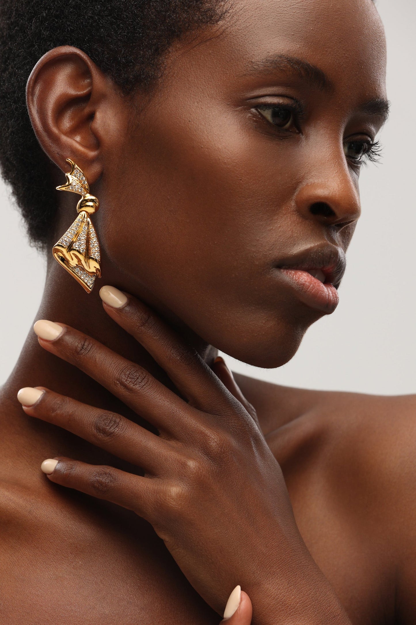 Pavé Diamonds Embellished Butterfly Earrings