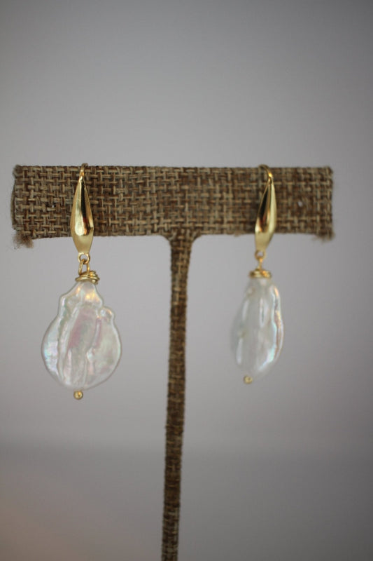 Dainty Pearl Drop Earrings – Sophisticated Handmade Statement